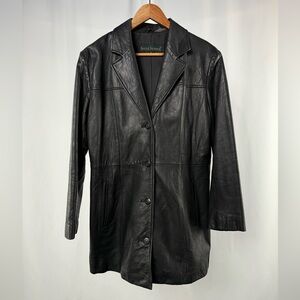 Y2K Vintage Harve Benard Leather Jacket for in Black Size Medium